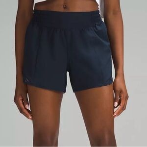Navy Lululemon Hotty Hot Shorts 4”